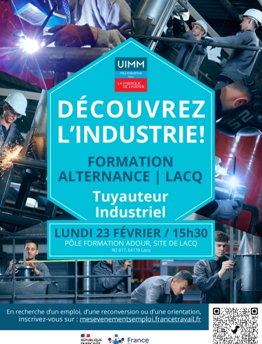 Découvrez l'industrie- réunion d'information pour découvrir le métier de tuyauteur industriel